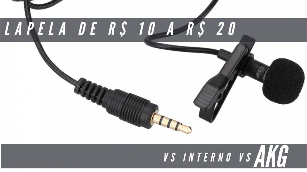 Microfone interno do S9 vs Lapela de R$ 20 vs AKG