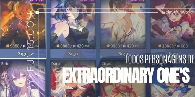 Todos os personagens de Extraordinary One’s #ANDROID