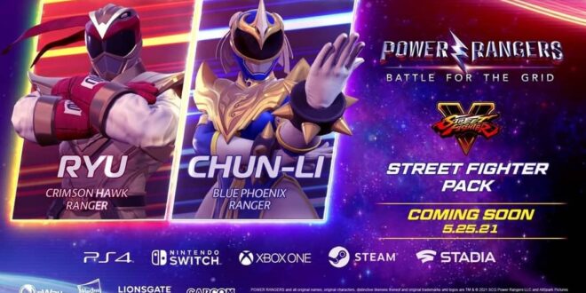 Ryu e Chun-Li entrarão em Power Rangers Battle for the Grid mas não como você espera