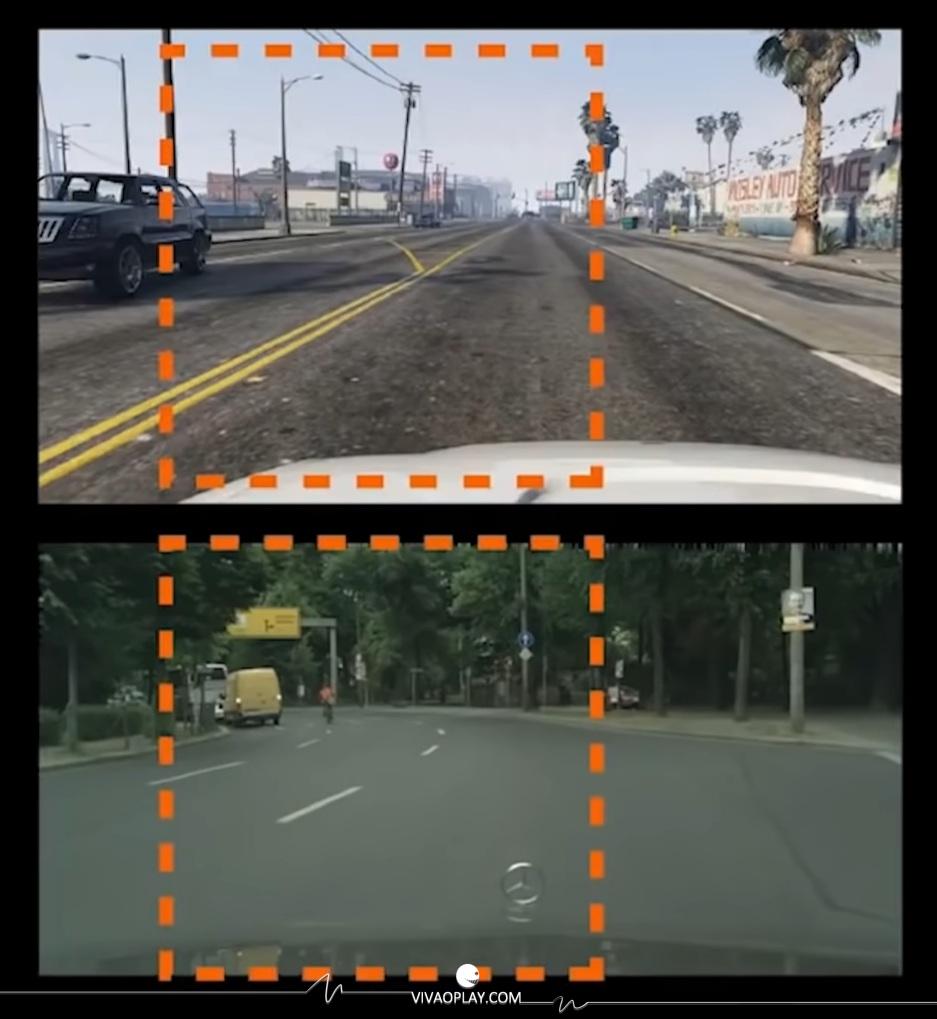 Inteligência artifical torna GTA V fotorrealistico. Inteligência artifical torna GTA V fotorrealistico.
