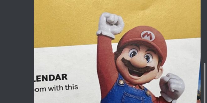 Vaza imagem de Mario do filme Super Mario Bros.