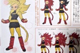 Novas artes conceituais para o Super Sayajin 4 de Note